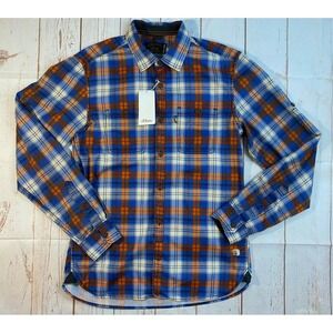 s.Oliver Plaid Button Down Long Sleeve Mens Shirt Slim Fit Medium rollup sleeve